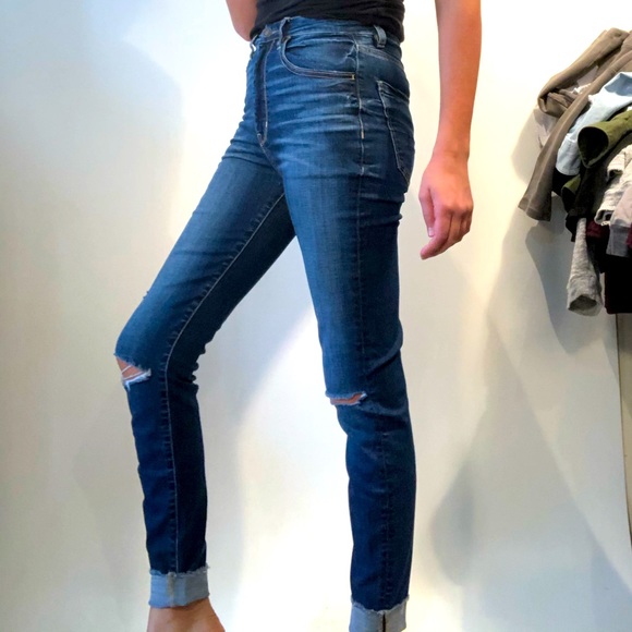 high waisted super stretch jeans